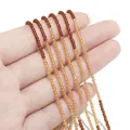 Perle di cristallo ambrato sfaccettate 2-3mm sfumate per creazione di gioielli e bracciali - 2mm (37cm/Filo, circa 195 perle) / Giallo Caffè