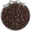 Perle in acrilico marrone opaco 4x7mm in un vassoio per gioielli fai da te - 50 Pezzi/Confezione / Borgogna