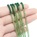 Perline in vetro di cristallo sfaccettato verde smeraldo e oliva per creazione gioielli - 3mm (37cm/Filo, circa 125 perle) / Verde