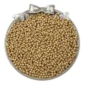 Perline di vetro oro champagne per gioielli fai da te in vassoio d'argento - 2mm (circa 1000 pezzi/10g) / Oro Chiaro Opaco