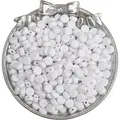 Perline piatte rotonde bianche opache in acrilico 4x7mm per braccialetti fai da te - 50 Pezzi/Confezione / Bianco