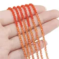 Perline di cristallo sfaccettate da 2-3mm in arancione sfumato per gioielli fai-da-te - 3mm (37cm/Filo, circa 125 perle) / Arancione