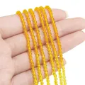 Perle di cristallo giallo sfaccettate da 2-3mm per la creazione di gioielli fai da te - 3mm (37cm/Filo, circa 125 perle) / Giallo Zenzero