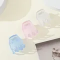 Set of 3 small matte hair claws in light blue, pink and translucent white finish - Light Blue Pink White Mini Claw (291B)