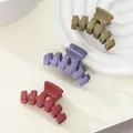 3-pack mini matte claw clips in olive green, lavender purple and brick red - Olive Green Lavender Brick Red Matte (306B)
