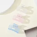 3-piece set of matte mini hair claws in translucent white, soft pink and light blue colors - Translucent White Soft Pink Light Blue Matte (236E)