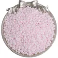 Matte light pink 4mm mineral glass seed beads for DIY jewelry making in silver tray - 4mm (Hole approx. 0.5mm, 10g/Pack, approx. 110pcs) / Light Pink