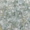 Frosted acrylic peanut beads in light blue and white with gold foil dots for jewelry - 4x6mm (Approx. 105 Pcs) / Sui Mu Tian Han (Blue White Gold Series)