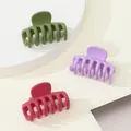 3-pack mini matte hair claws in green, purple, and pink for girls and women hair styling - Grass Green Light Purple Deep Pink Matte (223D)