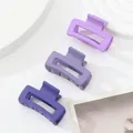 3-pack of gradient purple matte hair claws with minimalist rectangular geometry - Purple Violet Light Purple Matte (236H)