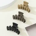 3-pack mini matte hair claw clips in khaki, dark olive green, and black for women - Light Brown Dark Olive Green Matte Black (306)
