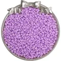Matte light purple 4mm glass seed beads for DIY jewelry making in a silver tray - 4mm (Hole approx. 0.5mm, 10g/Pack, approx. 110pcs) / Dark Purple