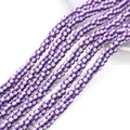 DIY purple and white striped polymer clay spacer beads for handmade jewelry making - 6x3mm Hole approx 1mm 39cm/Strand approx 110pcs / Purple