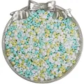 4mm droplet glass seed beads in mint green, pale yellow and white for DIY jewelry - 4mm (Hole approx. 0.5mm, 10g/Pack, approx. 110pcs) / Green System