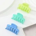 3-pack of small matte hair claws in neon yellow, mint green and sky blue colors - Neon Yellow Green Mint Sky Blue Matte (223K)