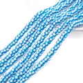 Perline distanziatrici in argilla polimerica a strisce bianche e blu per gioielli fai da te - 6x3mm Foro circa 1mm 39cm/Filo circa 110pz / Blu