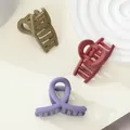3-piece mini matte hair claws in dark green, burgundy, and lavender purple set - Dark Green Jujube Red Light Purple Matte (307B)