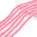 Perline Heishi piatte a righe rosa e bianche per gioielli fai-da-te e bracciali fatti a mano - 6x3mm Foro circa 1mm 39cm/Filo circa 110pz / Rosa