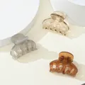 3-pack mini matte hair claws in translucent grey, champagne, and amber finishes - Light Gray Champagne Deep Amber (199F)