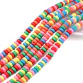 6x3mm colorful polymer clay heishi beads in multiple vibrant strands for DIY jewelry - 6x3mm 39cm/Strand Approx 115 Beads / Red Series