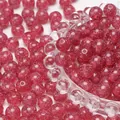 8-10mm pink glitter resin round beads for DIY bracelet and necklace jewelry making - 8mm (1.5mm Aperture) 20 Pieces/Pack / Red