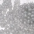 DIY silver glitter resin round beads 8-10mm for handmade jewelry crafting and bracelets - Gray