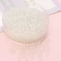 Perles de rocaille en verre blanc givré de 4mm dans un étui pour bijoux DIY - Perles de Rocaille Abaque (2x4mm, 10g/Paquet) / Blanc
