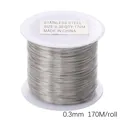 0.3mm silver stainless steel beading wire for DIY jewelry making, 170m roll - Large Spool Specification (FXA030) / 0.3mm (170m/Roll) / Steel