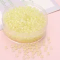 Perles en verre jaune pâle 4mm dans une boîte de rangement ronde pour bijoux DIY - Perles de Rocaille Abaque (2x4mm, 10g/Paquet) / Jaune Vif