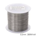 0.2mm stainless steel beading wire, 380m roll for DIY jewelry making and necklaces - Large Spool Specification (FXA030) / 0.2mm (380m/Roll) / Steel