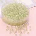 Perles de verre caméléon vert menthe de 4mm en boîte pour création bijoux DIY - Perles de Rocaille Abaque (2x4mm, 10g/Paquet) / Vert bourgeon