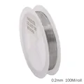 0.2mm silver stainless steel beading wire, 100M roll for DIY jewelry making and crafts - Small Spool Specification (FXA029) / 0.2mm (100m/Roll) / Steel