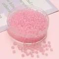 Διαφανείς ροζ γυάλινες χάντρες σε κουτί για DIY κατασκευή κοσμημάτων και χειροτεχνία - 2x4mm, Τρύπα Περίπου 1mm, 10g/Πακέτο (Περίπου 150 Τεμ) / Βαθύ Ροζ