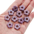 Purple marble flower beads for DIY jewelry with center hole for bracelets - 16mm (Hole 4.5mm) - 1 Piece/Pack / Purple