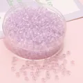 Perles en verre transparentes violettes 4mm avec boîte pour création bijoux DIY - Perles de Rocaille Abaque (2x4mm, 10g/Paquet) / Mauve Clair