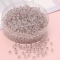 Perles en verre dépoli gris argenté 4mm en boîte pour création de bijoux DIY - Perles de Rocaille Abaque (2x4mm, 10g/Paquet) / Bleu foncé