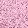 Cuentas de vidrio rosa claro brillante de 3/4mm para creación de joyas artesanales - 3mm - Aprox 500 Unidades (20g/Paquete) / Rosa