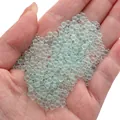 Cuentas de vidrio esmerilado verde menta en la mano para joyas DIY y decoración - Diámetro 2-3,5mm (30g/Paquete) / Verde claro