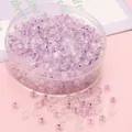 Perles en verre dépoli 4mm dégradé blanc et violet pour la création de bijoux DIY - Perles de Rocaille Abaque (2x4mm, 10g/Paquet) / Violet Glace