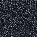 Polished 3/4mm black glass seed beads for DIY jewelry and handmade crafts projects - Black