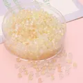 Perles en verre jaune pâle de 4mm dans une boîte ronde pour la création de bijoux - Perles de Rocaille Abaque (2x4mm, 10g/Paquet) / Jaune Glace