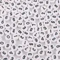 Flat round white acrylic beads with black printed numbers for DIY jewelry making - 4x7mm (Aperture 1.5mm) 500g/Pack (Approx 3600 Pcs) / White Base Black Number Flat Beads