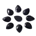 Perline da cucire in acrilico nero a goccia con doppi fori per decorazione - Grande / Nero