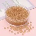 Διαφανείς χάντρες 2x4mm σε χρώμα σαμπάνιας σε στρογγυλό κουτί για χειροποίητα κοσμήματα - 2x4mm, Τρύπα Περίπου 1mm, 10g/Πακέτο (Περίπου 150 Τεμ) / Κεχριμπαρένιο