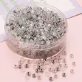 Perles de verre caméléon translucides gris clair de 4mm pour bijoux DIY et bracelets - Perles de Rocaille Abaque (2x4mm, 10g/Paquet) / Gris Glace