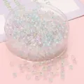 Perles de verre irisées 4mm en boîte pour création de bijoux et bracelets DIY - Perles de Rocaille Abaque (2x4mm, 10g/Paquet) / Macarons