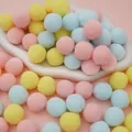 Mixed macaron color plush pompoms for creative Christmas DIY crafts and ornaments - 30Pcs Pack / 2.5cm / Light Mixed Theme