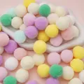 Macaron pastel polyester pompoms for Christmas DIY crafts in assorted colors - 30Pcs Pack / 2.5cm / Macaron Series
