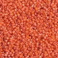 3mm and 4mm bright orange glass seed beads for DIY jewelry and handmade necklace making - Orange Red