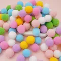Colorful macaron polyester plush balls for DIY crafts and Christmas decor projects - 30Pcs Pack / 2.5cm / Dark Mixed Color Series